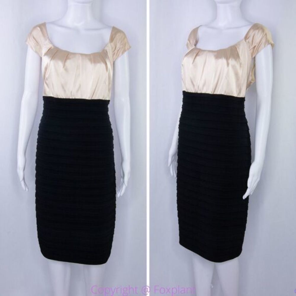 NWT London Times Sheath‎ short sleeve, scoop neck dress, 16W